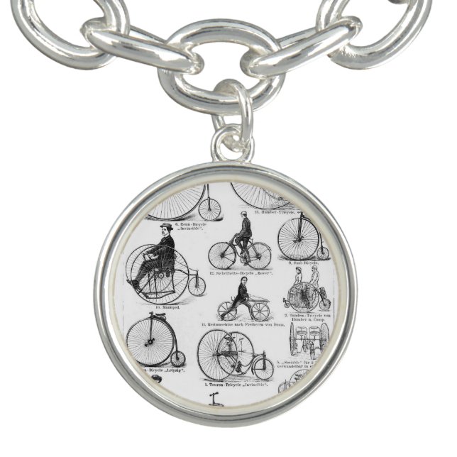 High Wheeler Bicycle Penny Farthing Charm Bracelet (Design)
