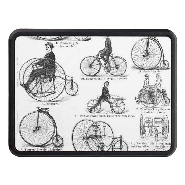 High Wheeler Bicycle Penny Farthing Hitch Cover (Front)