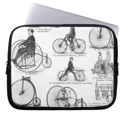 High Wheeler Bicycle Penny Farthing Laptop Sleeve