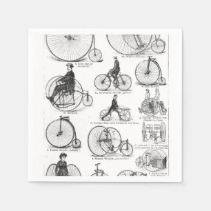 High Wheeler Bicycle Penny Farthing Napkins