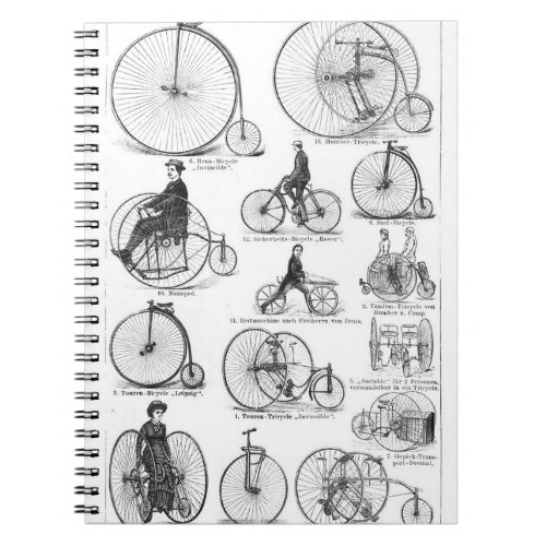 High Wheeler Bicycle Penny Farthing Notebook