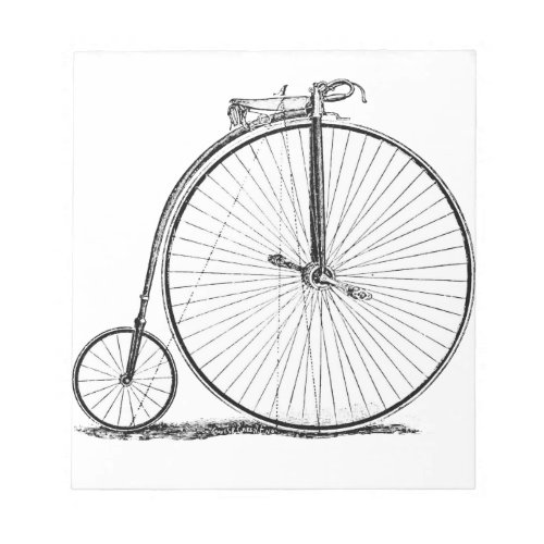 High Wheeler Bicycle Penny Farthing Notepad