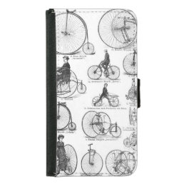 high wheeler bicycle penny farthing samsung galaxy s5 wallet case