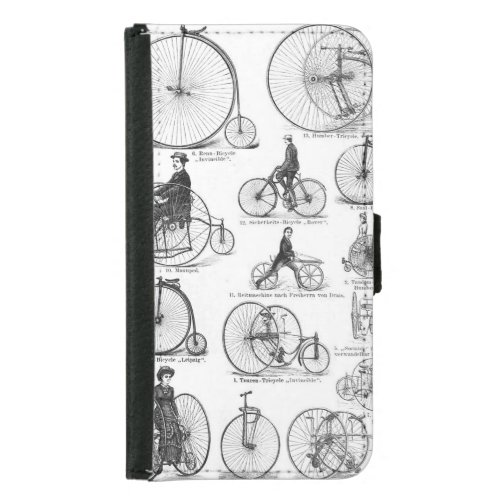High Wheeler Bicycle Penny Farthing Samsung Galaxy S5 Wallet Case