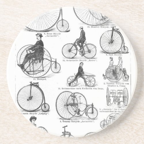 High Wheeler Bicycle Penny Farthing Sandstone Coaster