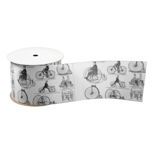 High Wheeler Bicycle Penny Farthing Satin Ribbon