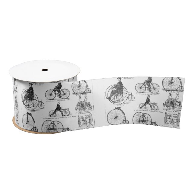 High Wheeler Bicycle Penny Farthing Satin Ribbon (Spool)