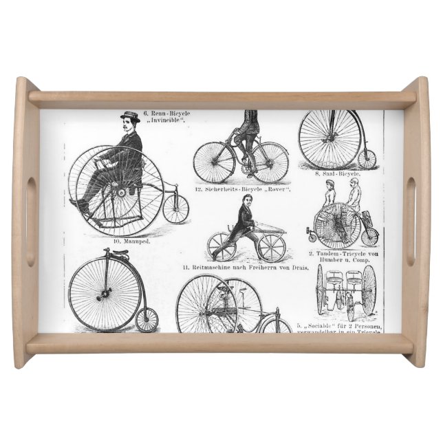 High Wheeler Bicycle Penny Farthing Serving Tray (Front)