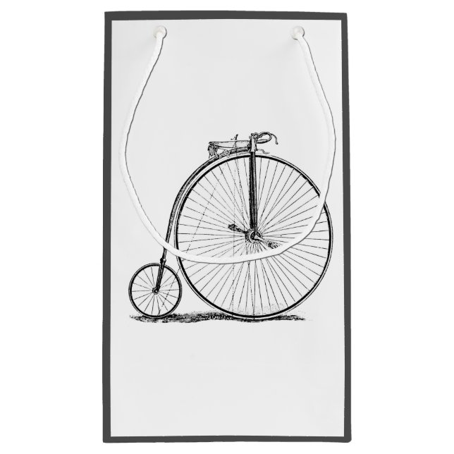 High Wheeler Bicycle Penny Farthing Small Gift Bag (Back)