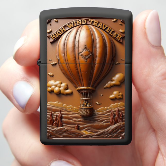 High Wind Traveler Embellished Balloon Zippo Lighter (In Hand)