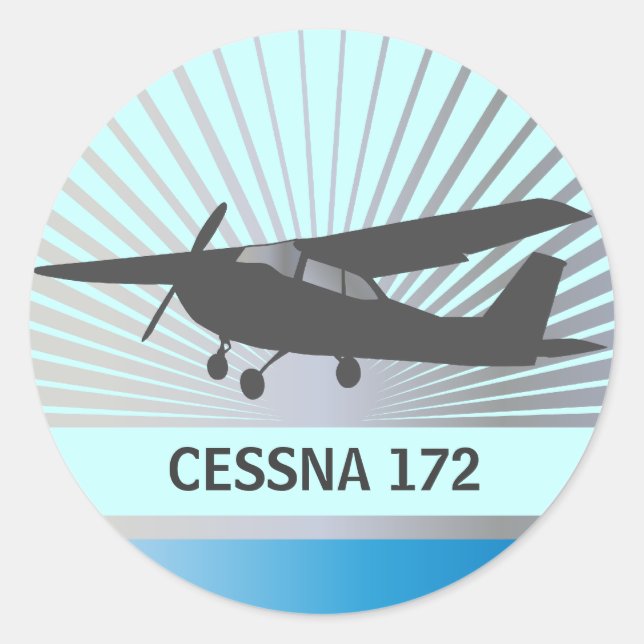 High Wing Aircraft Classic Round Sticker (Front)