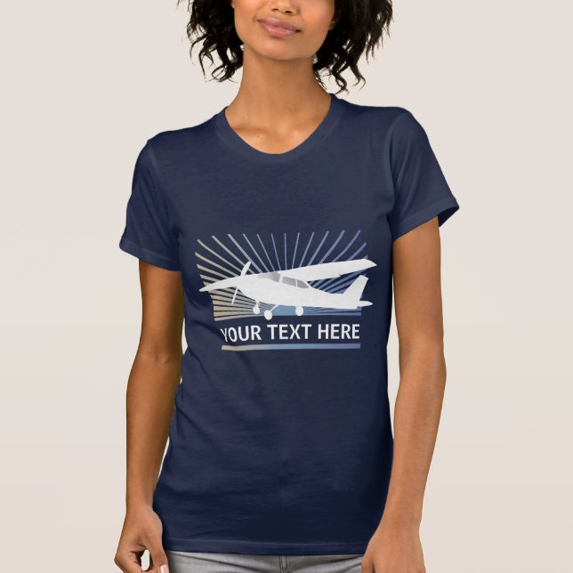 High Wing Aircraft - Custom Text T-Shirt (Front)