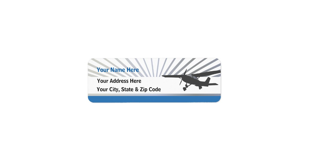High Wing Aviation Customizable Address Labels Zazzle