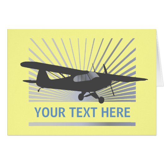 High Wing Taildragger Aircraft Cards (Front Horizontal)