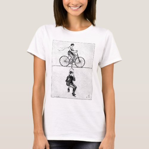 High_wire Bicycle _ Vintage Circus Cycling Act T_Shirt