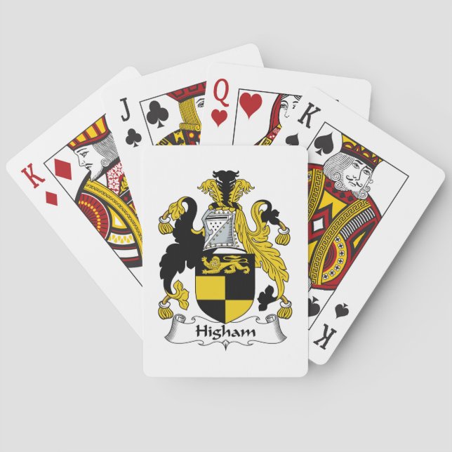 Higham Family Crest Poker Cards (Back)