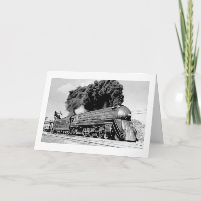 Highball it! Vintage 21st Century Railroad Engine Card (Front)