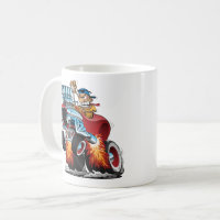 Car Madness! Muscle Cars and Hot Rods Cartoon Water Bottle by hobrath