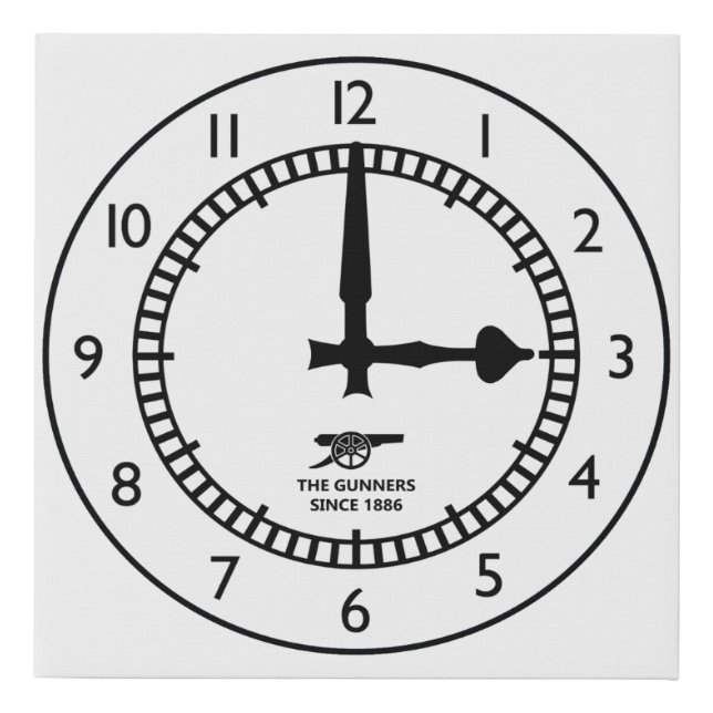 Highbury Clock End 3pm start Gunners Faux Canvas Print (Front)