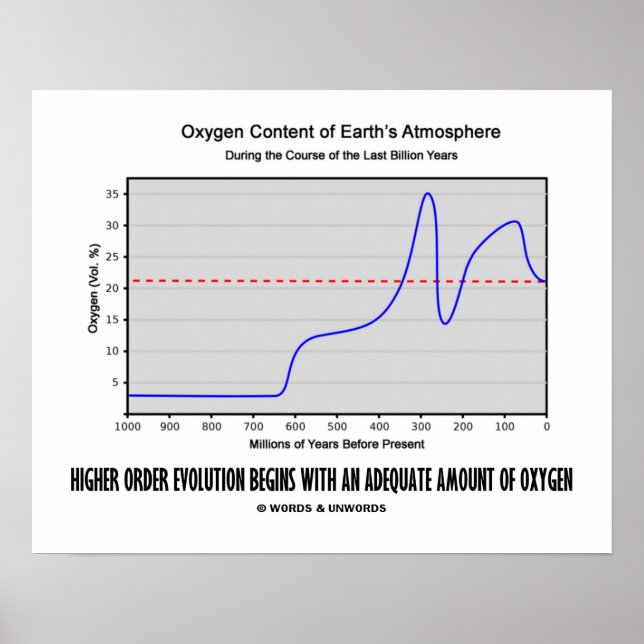 Higher Order Evolution Begins Adequate Amt Oxygen Poster (Front)
