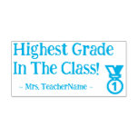 [ Thumbnail: "Highest Grade in The Class!" Tutor Rubber Stamp ]