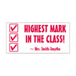 [ Thumbnail: "Highest Mark in The Class!" Grading Rubber Stamp ]