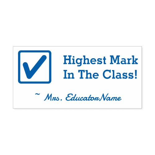 Highest Mark In The Class Marking Rubber Stamp