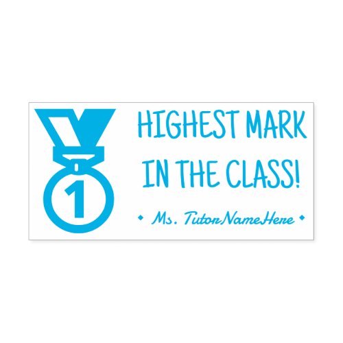 HIGHEST MARK IN THE CLASS Tutor Rubber Stamp