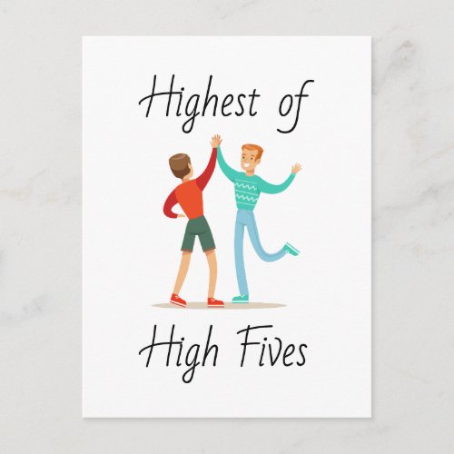 Highest of High Fives Congratulations Postcard