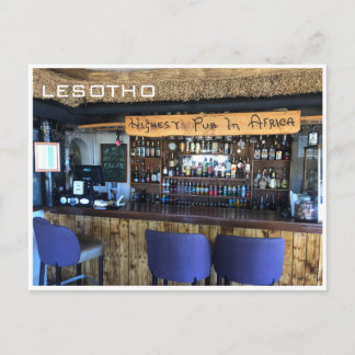 highest pub africa postcard