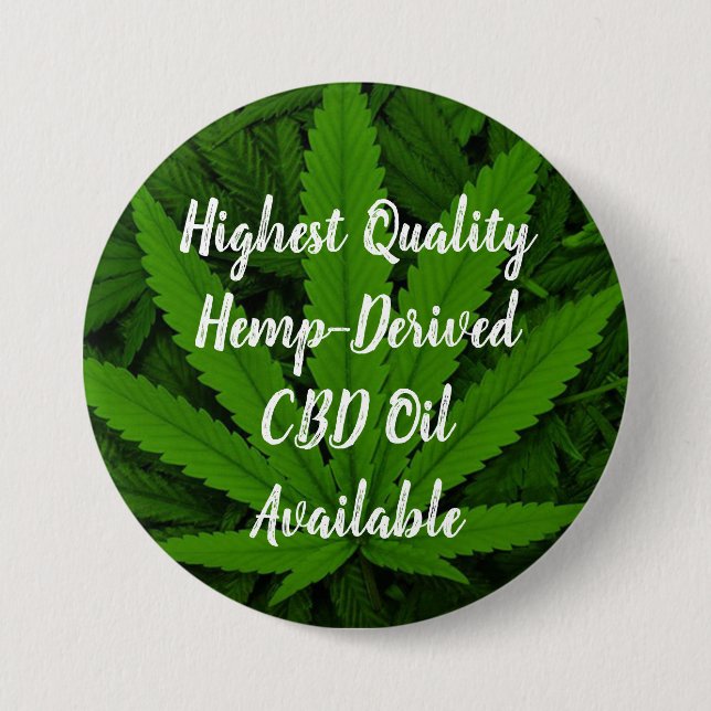 Highest Quality Hemp-Derived CBD Oil Available Button (Front)