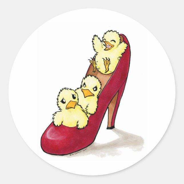 Highheel Chicks Classic Round Sticker (Front)