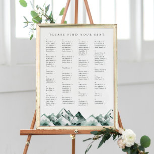 Highland   Alphabetical Wedding Seating Chart