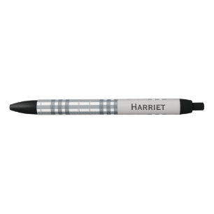 Highland Beige Plaid Custom Name Pen