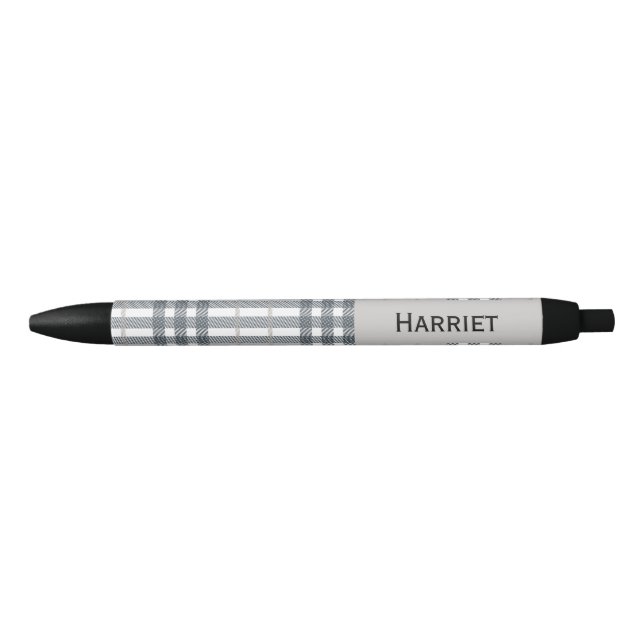 Highland Beige Plaid Custom Name  Pen (Front)