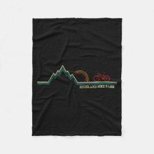 Highland Bike Park New Hampshire Mountain Biking Fleece Blanket