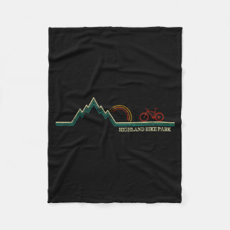 Highland Bike Park New Hampshire Mountain Biking Fleece Blanket
