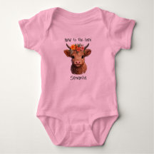 Highland Calf Personalized Baby Bodysuit