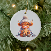 Highland Cattle Christmas Baby