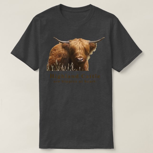 Highland Cattle Cow Hippie Top  (Design Front)