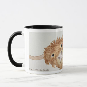 Highland Cattle Cow Original Art Mug
