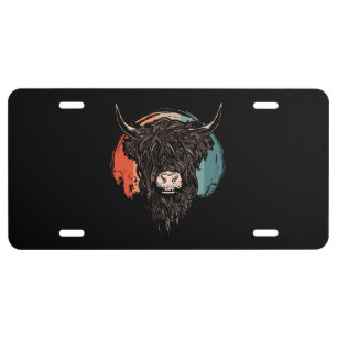Highland Cattle License Plate