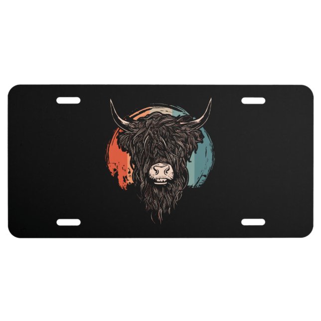 Highland Cattle License Plate (Front)