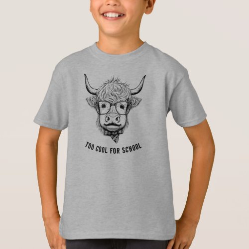 Highland Cattle Scottish Cow transparent design  T_Shirt