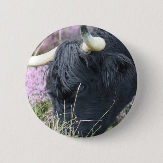 Highland Coo Button