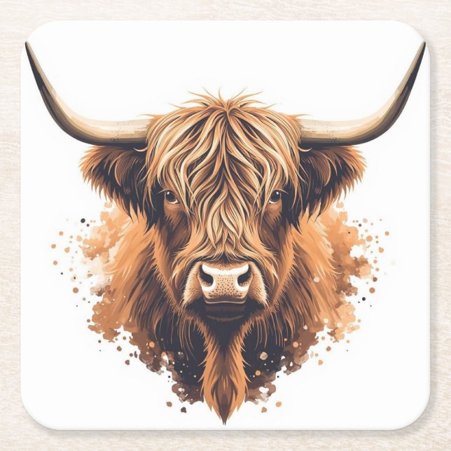 Highland Coo Coaster (Front)