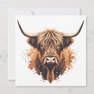 Highland Coo Greeting Card -