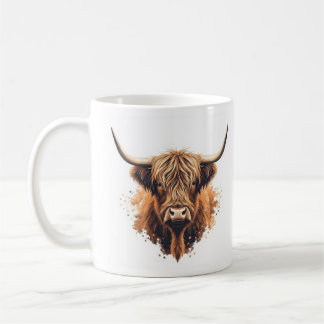 Highland Coo Greeting Card - Coffee Mug