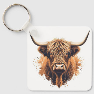 Highland Coo Keyring
