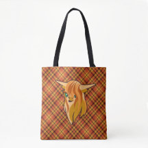 Highland Coo Souvenir Tote Bag
